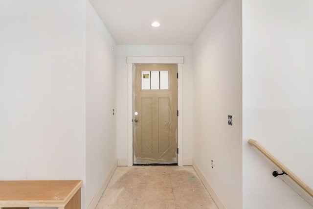 1826 S Barnes Rd, Muskegon, MI 49442 - doorway with baseboards and recessed lighting