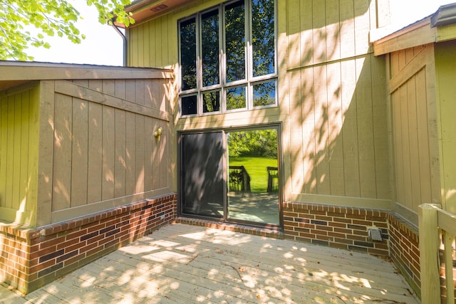 view of patio / terrace featuring a wooden deck