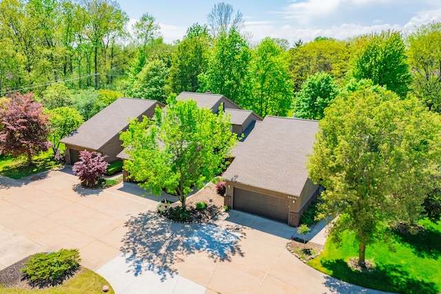 view from above of property