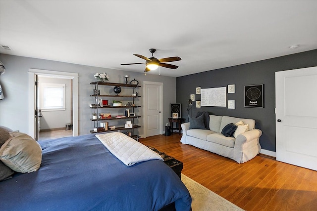 1836 Marywood Dr, Royal Oak, MI 48073 - bedroom featuring wood finished floors and a ceiling fan