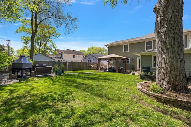 1836 Marywood Dr, Royal Oak, MI 48073 - view of yard with a gazebo, an outdoor hangout area, and a patio