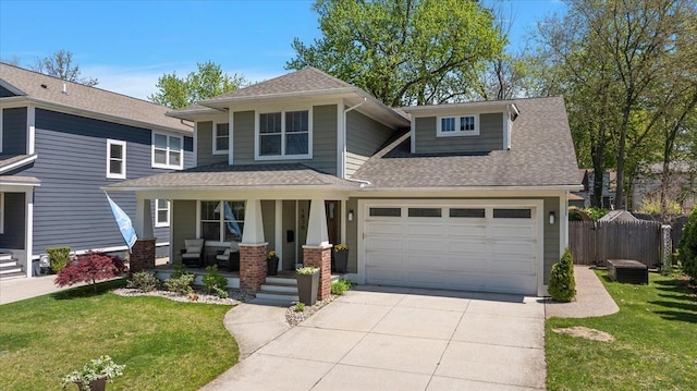 1836 Marywood Dr, Royal Oak, MI 48073 - view of front of house with a porch, driveway, an attached garage, and roof with shingles