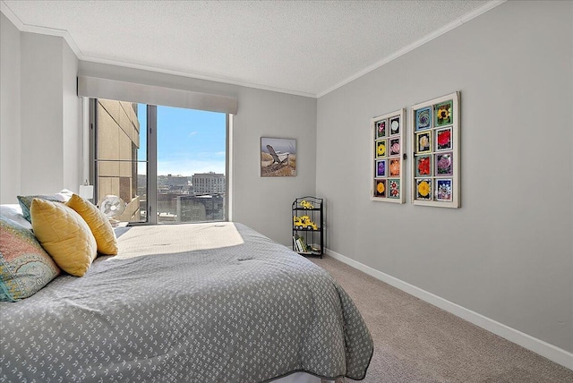 143 Campau Cir NW Unit 1616, Grand Rapids, MI 49503 - bedroom featuring ornamental molding, carpet floors, baseboards, and a textured ceiling