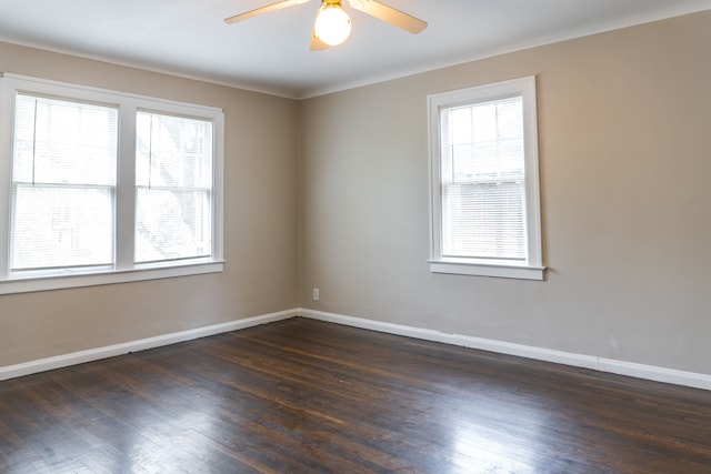 2285 Chicago Blvd, Detroit, MI 48206 - unfurnished room featuring a ceiling fan, baseboards, and wood finished floors