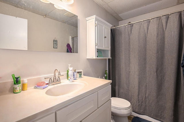 238-240 W Division St, Sparta, MI 49345 - full bath with toilet, vanity, and a shower with curtain