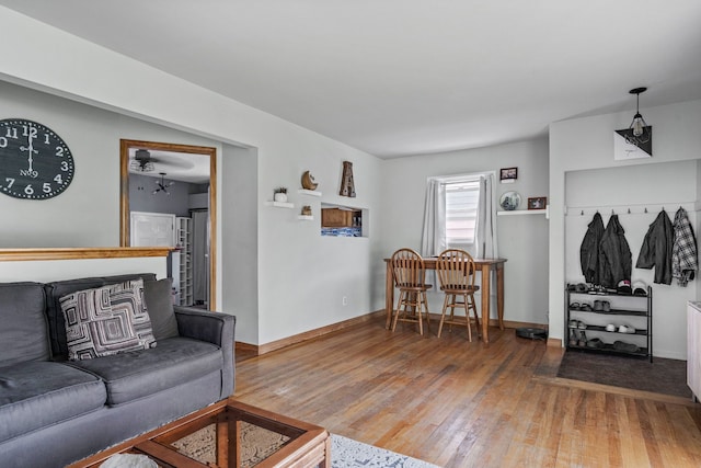 30664 Burlington St, Westland, MI 48186 - living area featuring wood-type flooring and baseboards