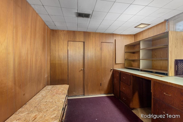 1169 Sluyter St SE, Grand Rapids, MI 49508 - unfurnished office with built in study area and wood walls