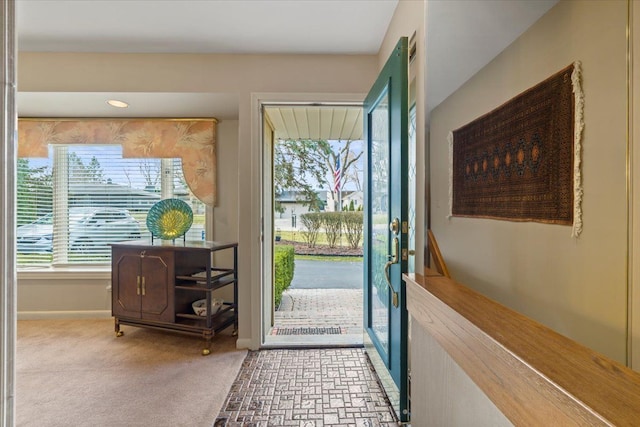 5080 Kitson Ln, West Bloomfield, MI 48324 - entryway with healthy amount of natural light, baseboards, and carpet floors