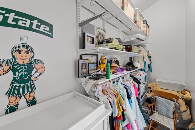 view of walk in closet