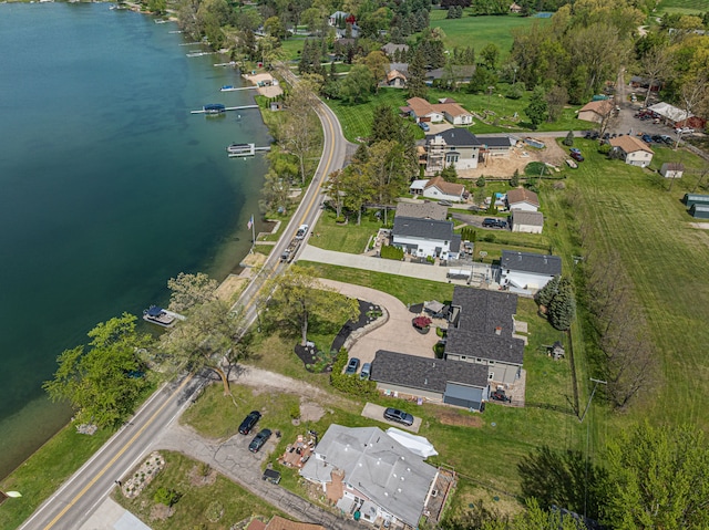 aerial overview of property's location with a large body of water