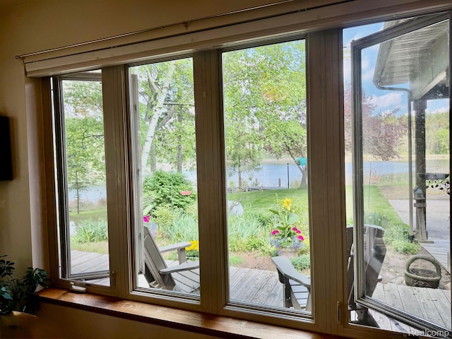 5793 Gark Rd, Attica, MI 48412 - entryway with a water view and plenty of natural light