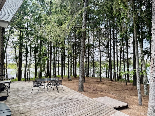 5793 Gark Rd, Attica, MI 48412 - wooden deck featuring outdoor dining area
