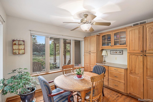 5793 Gark Rd, Attica, MI 48412 - dining space with light wood-type flooring and a ceiling fan