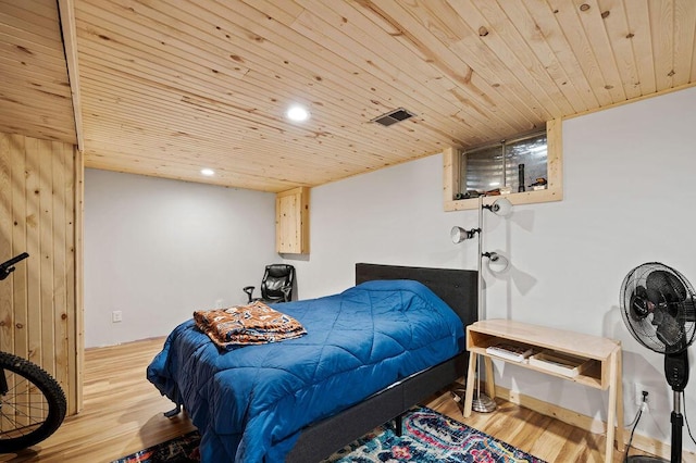 2655 Tanbark Trl, Saint Joseph, MI 49085 - bedroom with wooden ceiling, wood finished floors, and recessed lighting