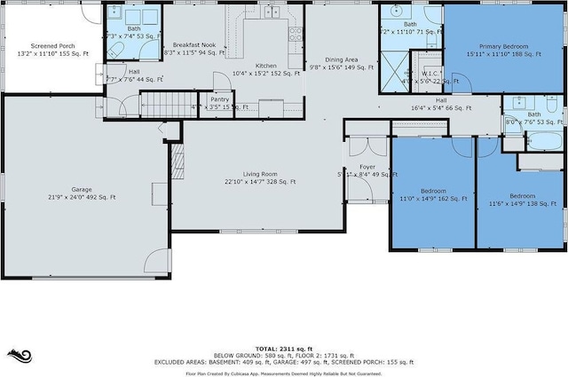 2655 Tanbark Trl, Saint Joseph, MI 49085 - floor plan / room layout