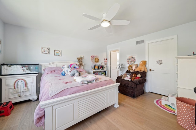1663 Fairway Dr, Birmingham, MI 48009 - bedroom featuring light wood-type flooring and ceiling fan