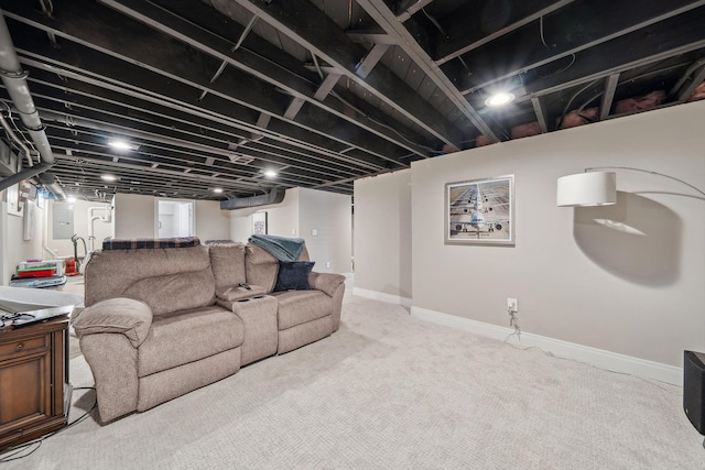 1663 Fairway Dr, Birmingham, MI 48009 - living room featuring carpet flooring and baseboards