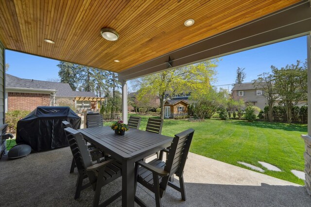 1663 Fairway Dr, Birmingham, MI 48009 - view of patio featuring outdoor dining space and grilling area