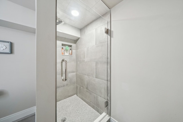 1663 Fairway Dr, Birmingham, MI 48009 - full bathroom featuring a shower stall and baseboards