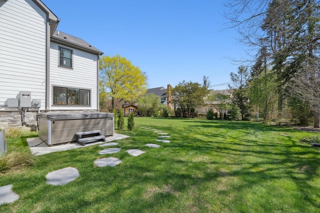 1663 Fairway Dr, Birmingham, MI 48009 - view of grassy yard featuring a hot tub