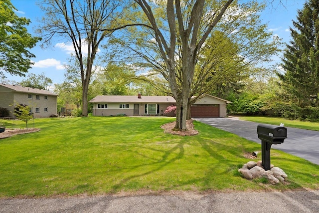 1831 Ansal Dr, Rochester Hills, MI 48309 - ranch-style house featuring a front yard