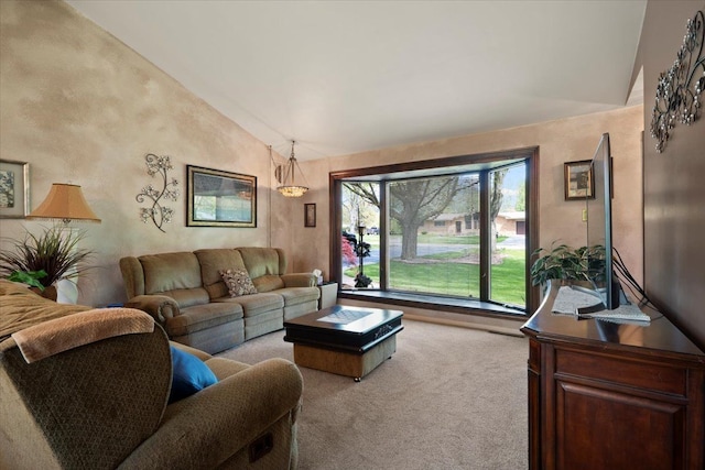 1831 Ansal Dr, Rochester Hills, MI 48309 - living area with lofted ceiling and carpet floors