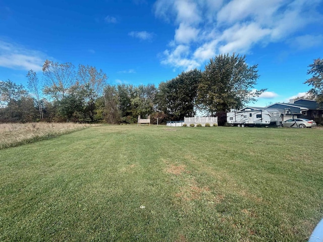 view of grassy yard