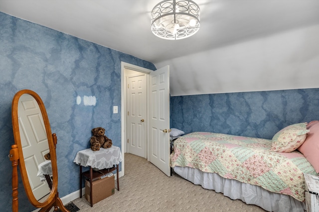 19319 Centralia, Redford, MI 48240 - carpeted bedroom with a chandelier