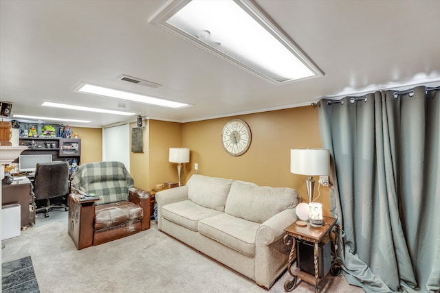 19319 Centralia, Redford, MI 48240 - living area featuring carpet floors and an office area