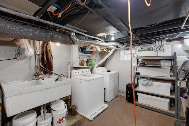 19319 Centralia, Redford, MI 48240 - basement featuring washing machine and dryer