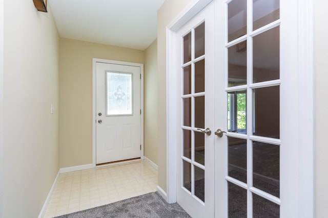 41944 Cherry Hill Rd, Novi, MI 48375 - entryway with french doors and baseboards