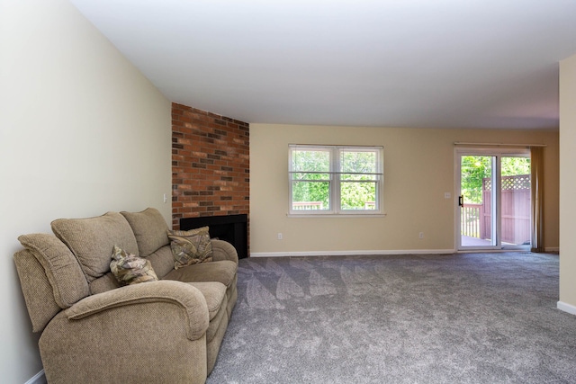 41944 Cherry Hill Rd, Novi, MI 48375 - living room with healthy amount of natural light, dark carpet, and baseboards
