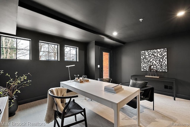 533 E Harrison Ave Unit 23, Royal Oak, MI 48067 - office area with baseboards and recessed lighting
