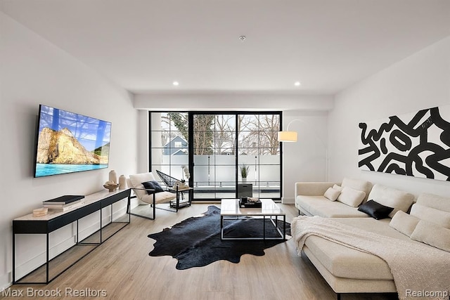 533 E Harrison Ave Unit 23, Royal Oak, MI 48067 - living area featuring wood finished floors and recessed lighting