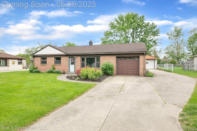 2514 Hearthside Dr, Ypsilanti, MI 48198 - view of front facade with brick siding, an attached garage, concrete driveway, and roof with shingles