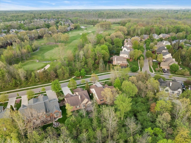 4735 Oakhurst Ridge Rd, Clarkston, MI 48348 - aerial view of residential area featuring a heavily wooded area and a local golf course