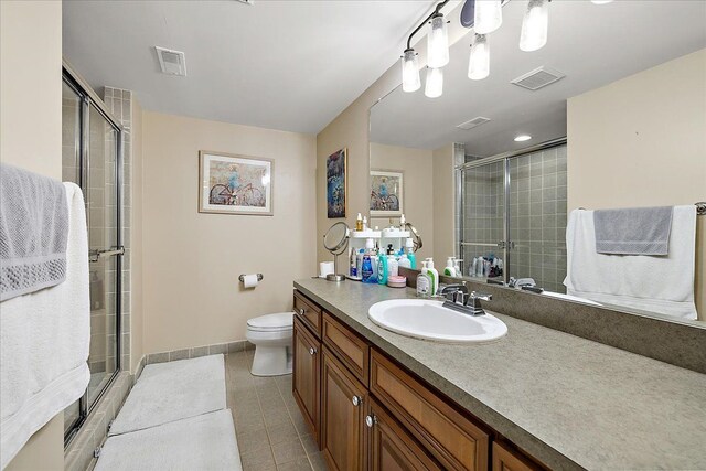 4735 Oakhurst Ridge Rd, Clarkston, MI 48348 - full bath with tile patterned floors, a stall shower, and vanity
