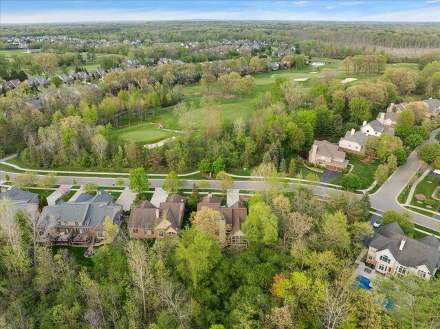 4735 Oakhurst Ridge Rd, Clarkston, MI 48348 - aerial view of property and surrounding area with nearby suburban area and a golf course