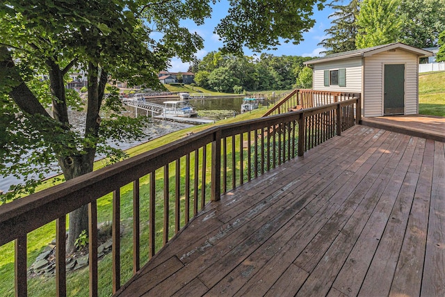 926 Brighton Lake Rd, Brighton, MI 48116 - deck with a yard and a water view
