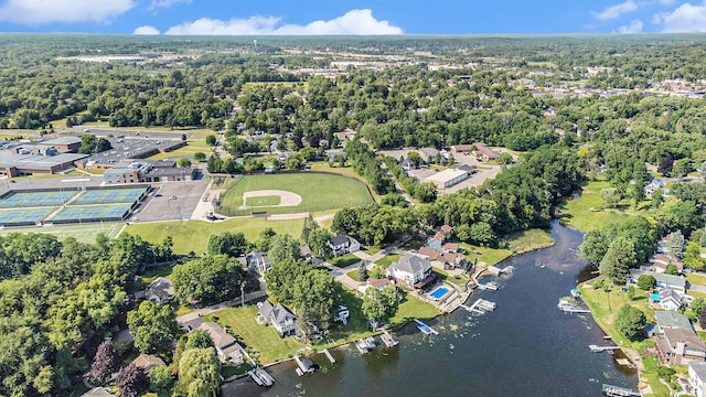 926 Brighton Lake Rd, Brighton, MI 48116 - aerial view of property and surrounding area with a nearby body of water