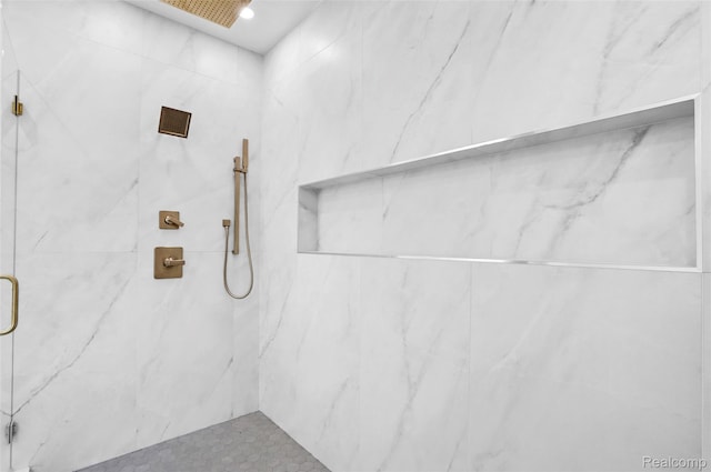 4112 Elmhurst Ave, Royal Oak, MI 48073 - bathroom featuring a marble finish shower