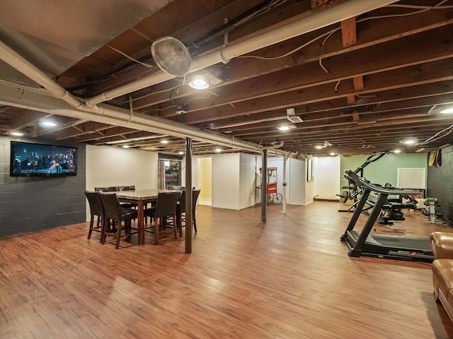 680 Pear Tree Ln, Grosse Pointe Woods, MI 48236 - finished below grade area featuring wood finished floors