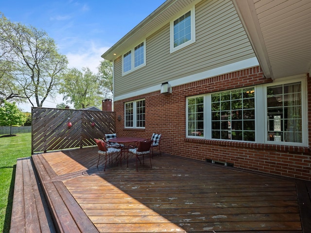 680 Pear Tree Ln, Grosse Pointe Woods, MI 48236 - deck with fence and outdoor dining area