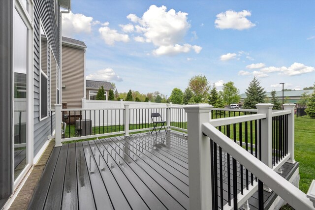 3236 Curtis, Wixom, MI 48393 - wooden terrace with a lawn