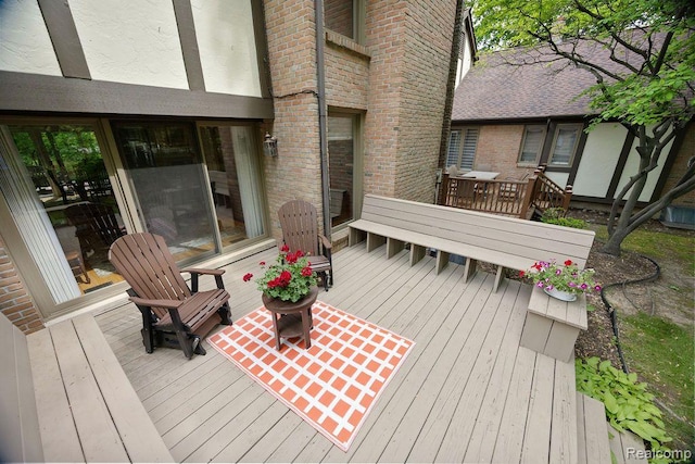 5117 Woodview Ct, Dearborn, MI 48126 - wooden terrace with outdoor dining area
