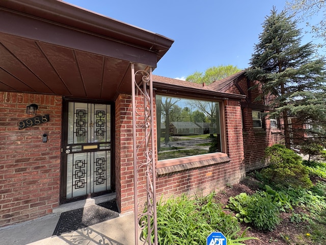 9988 Stout St, Detroit, MI 48228 - entrance to property featuring brick siding