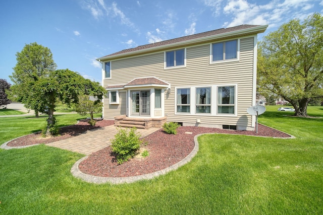 1287 Deer Run, Grass Lake, MI 49240 - rear view of house with a lawn
