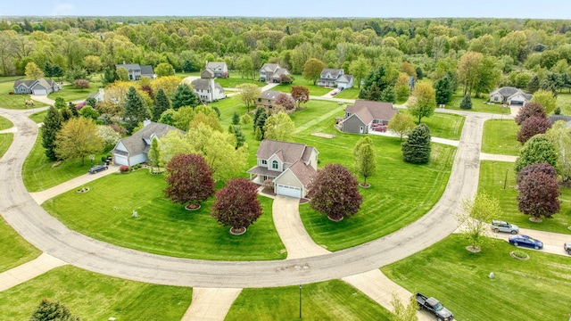 1287 Deer Run, Grass Lake, MI 49240 - aerial view of residential area featuring a forest