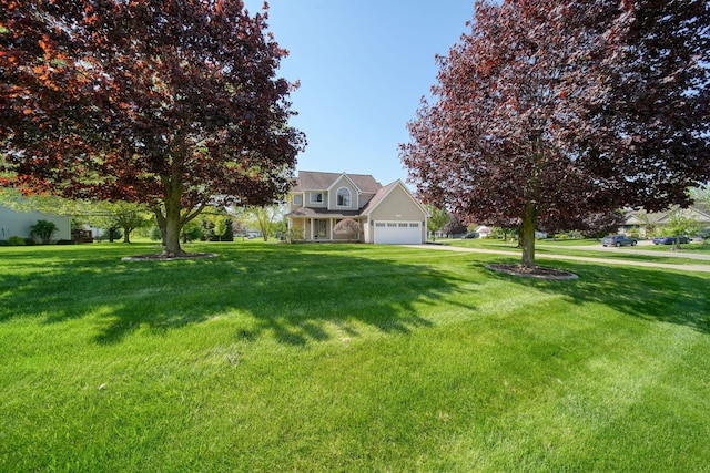 1287 Deer Run, Grass Lake, MI 49240 - view of front of property featuring a front yard and an attached garage