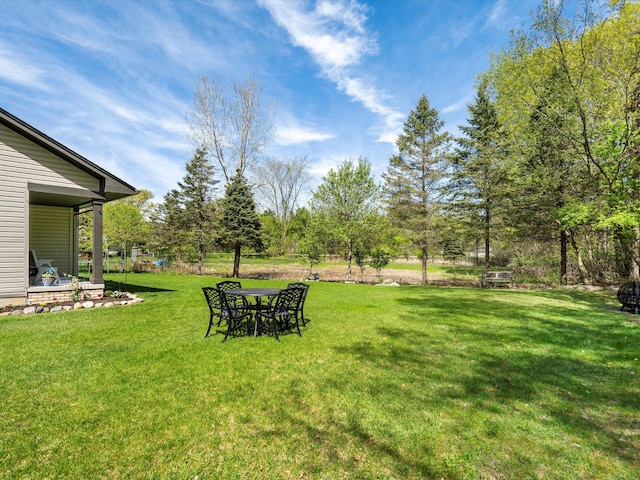 view of grassy yard